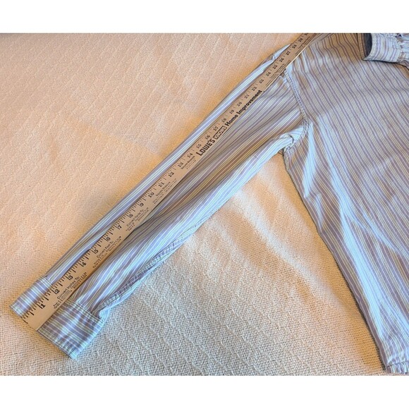 Aeropostale Mens XL Blue Stripe LS Button Down Shirt Office Preppy Party Casual - Picture 9 of 10
